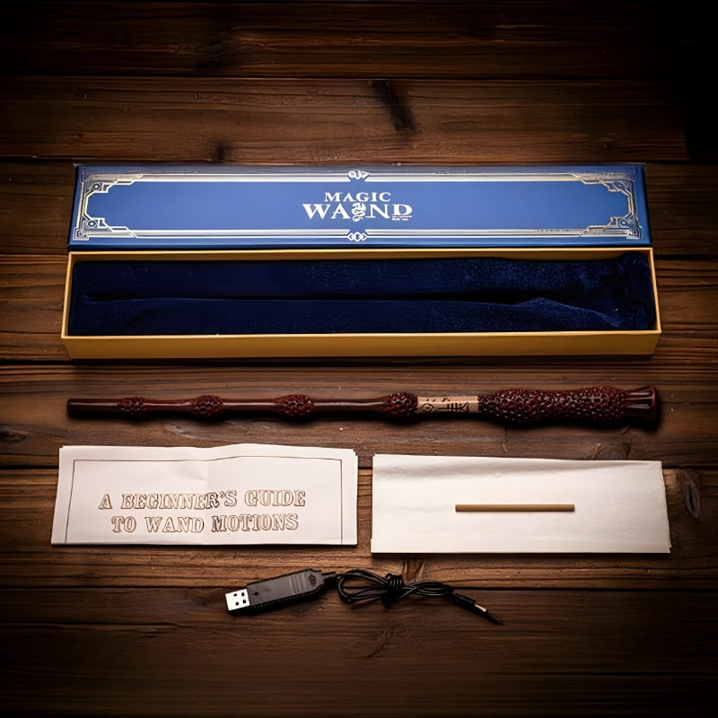 Magical fire wand box ready for gifting