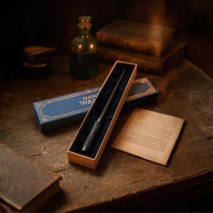 Magic Fire Wand box opened with wand inside