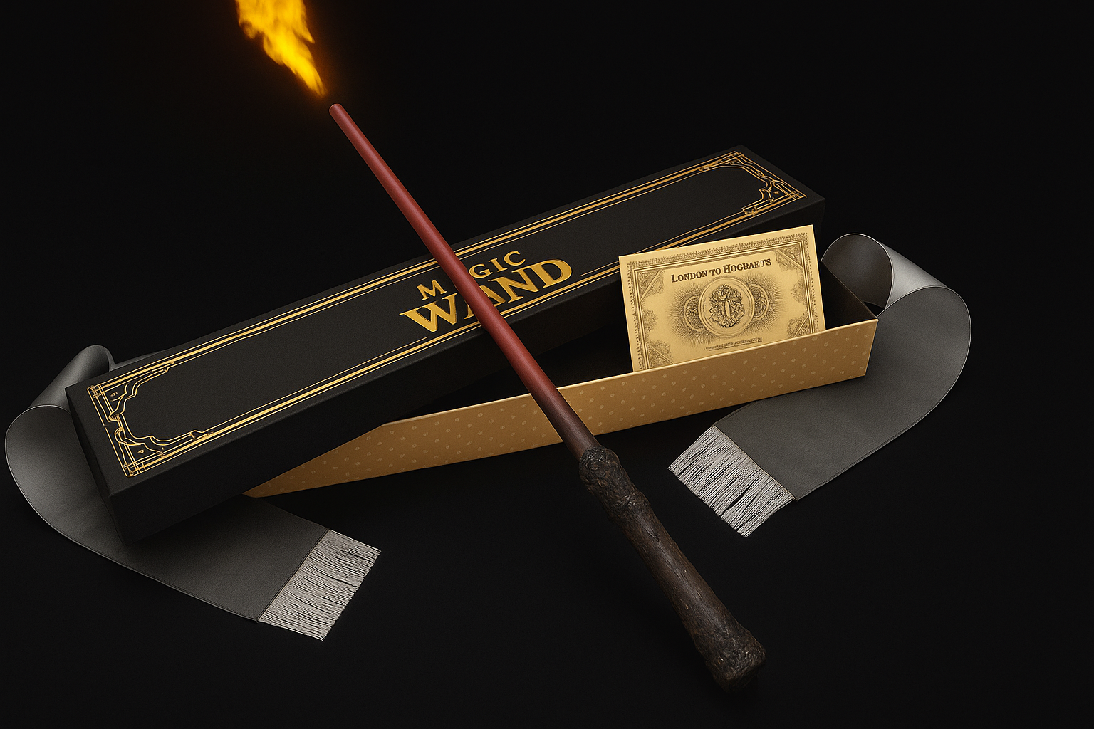 Magic Fire Wand creating a realistic magical fire effect